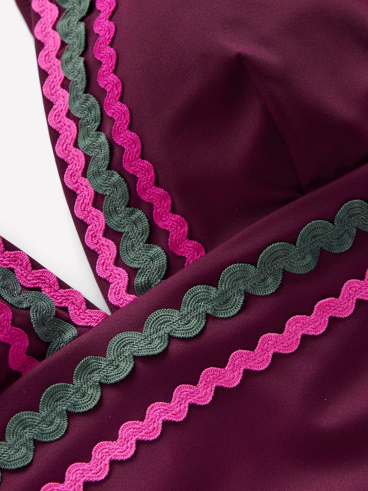 Boden Brown Porto V-Neck Swimsuit - Image 6 of 6