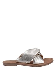 Hush Puppies Gold Amy Wide Fit Sandals - Image 1 of 4