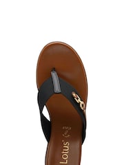 Negro - Sandalias con tira en el dedo de Lotus - Imagen 4 de 4