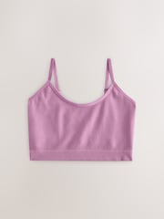 self. Berry Red Seamless Rib Long Line Bralettes 2 Pack - Image 5 of 8