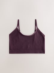 self. Berry Red Seamless Rib Long Line Bralettes 2 Pack - Image 6 of 8