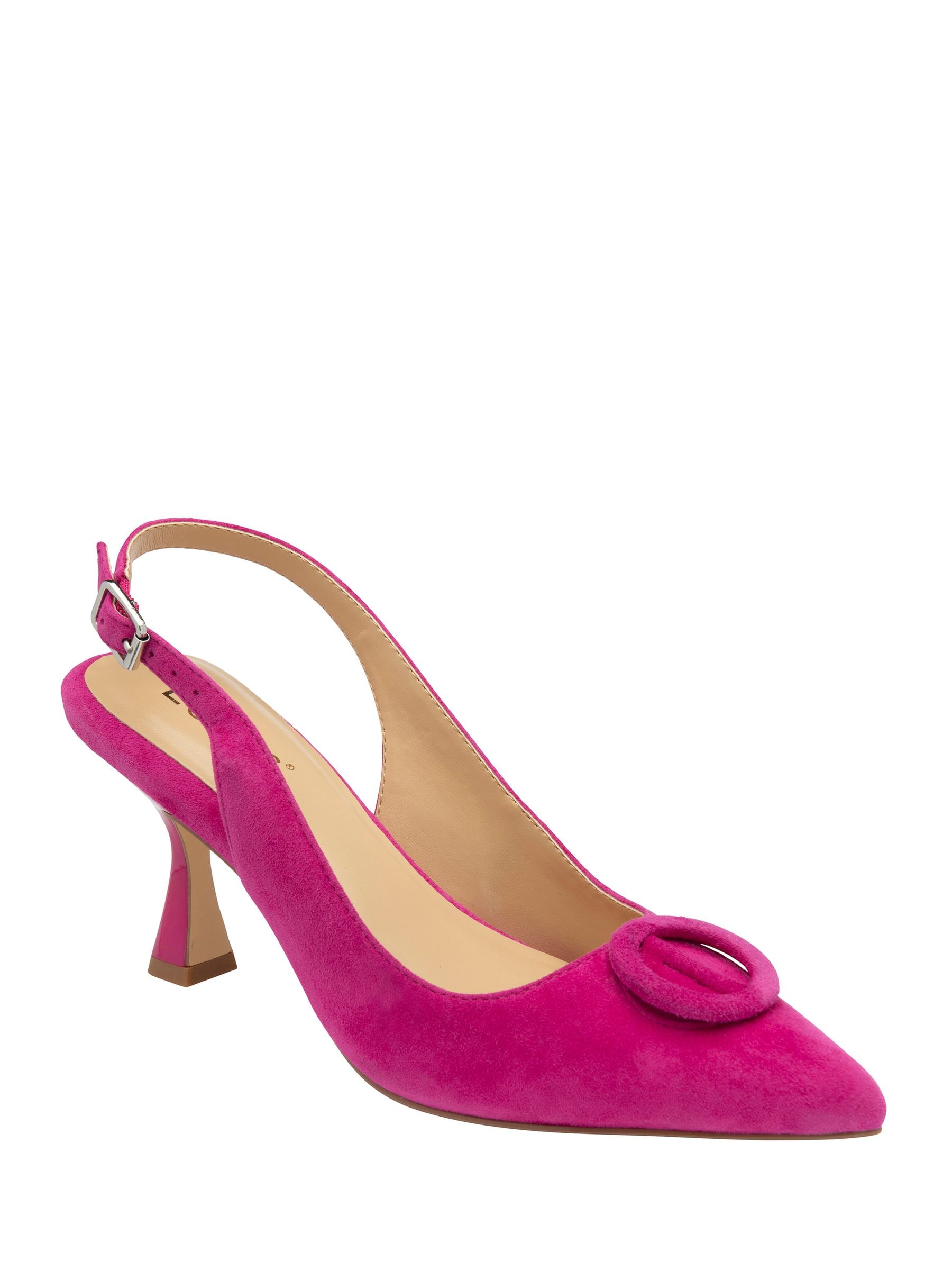 Lotus Women's Pink Suede Delfina Slingback Court Shoes Colour: : Size 3 - Image 4