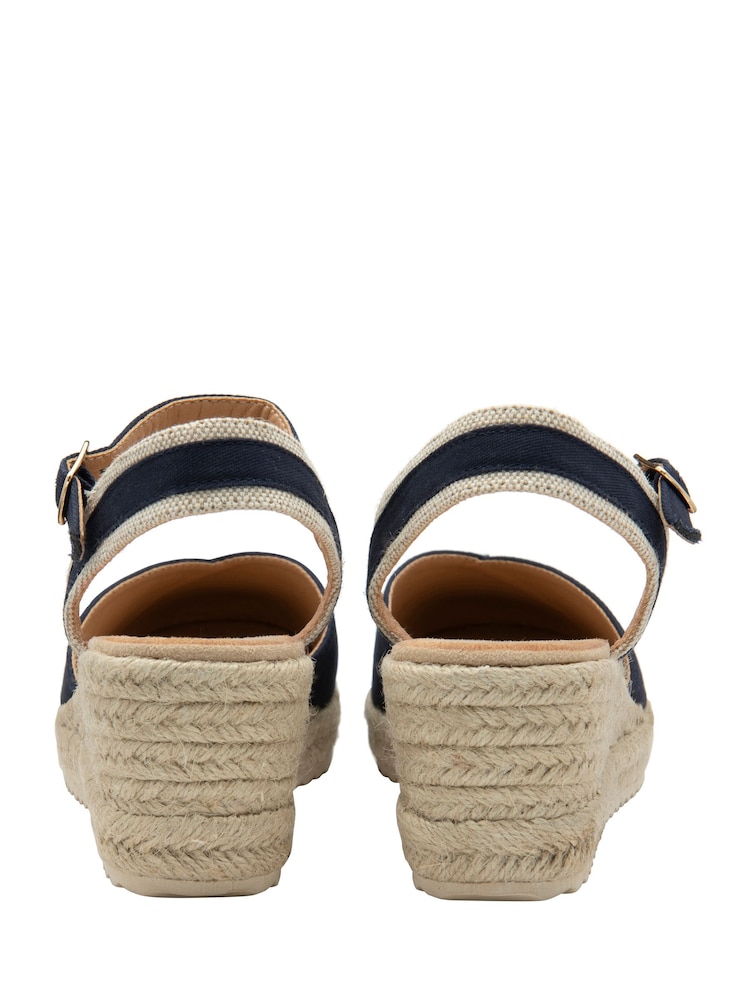 Lotus Blue Wedge Espadrille Shoes - Image 2 of 4 Lotus Blue Wedge Espadrille Shoes - Image 2 of 4