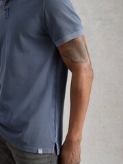 White Stuff Blue Utility Polo Shirt - Image 4 of 6