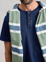 White Stuff Hastings 半袖 インディゴ ヘンリー Tシャツ - 画像 4 / 6