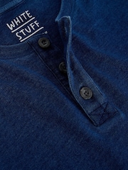 White Stuff Hastings 半袖 インディゴ ヘンリー Tシャツ - 画像 6 / 6