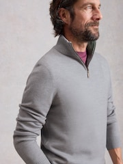 White Stuff Grey Newport Merino Funnel Jumper - Image 2 of 6