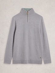 White Stuff Grey Newport Merino Funnel Jumper - Image 5 of 6