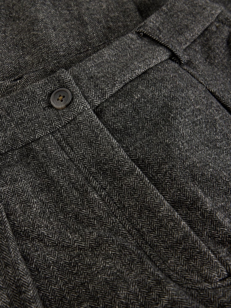 White Stuff Grey Belle Tweedy Wide Leg Crop Trousers - Image 2 of 2