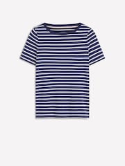 Boden Blue Olivia Short Sleeve Breton Top - Image 5 of 5