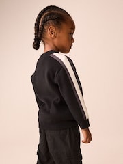 Black/White Zip Up Knitted Bomber Cardigan (3mths-7yrs) - Image 4 of 8