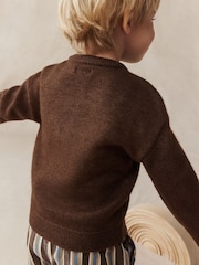 Brown Character Knitted Crew Neck Jumper (3mths-7yrs) - Image 3 of 4