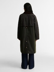 Barbour® Green Checked Kirklees Wax Jacket - Image 2 of 6