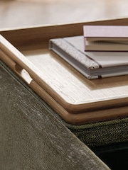 Cotswold Chenille Dark Green Margot Coffee Table - Image 6 of 11