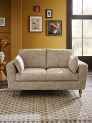 Tweedy Chenille Weave Ochre Yellow Emory 2 Seater Sofa In A Box - Image 1 of 10