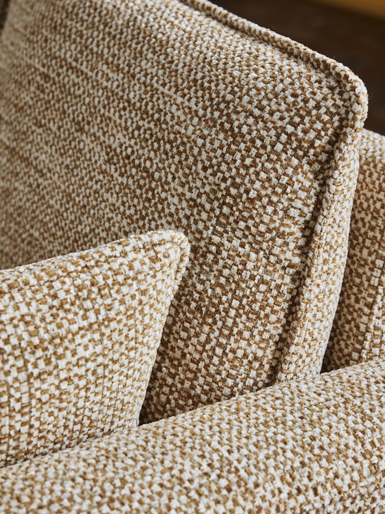 Tweedy Chenille Weave Ochre Yellow Emory 2 Seater Sofa In A Box - Image 2 of 10 Tweedy Chenille Weave Ochre Yellow Emory 2 Seater Sofa In A Box - Image 2 of 10