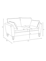 Tweedy Chenille Weave Ochre Yellow Emory 2 Seater Sofa In A Box - Image 8 of 10