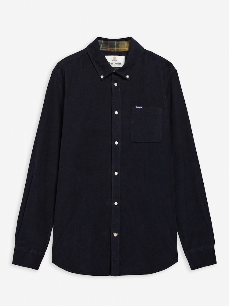 Barbour® Dark Blue Ramsey Tailored Cord Shirt - Image 5 of 5 Barbour® Dark Blue Ramsey Tailored Cord Shirt - Image 5 of 5