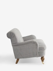 Chenille Stripe Blue Lilly Snuggle Seat Armchair - Image 6 of 9