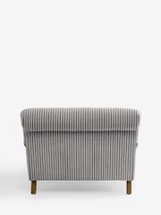 Chenille Stripe Blue Lilly Snuggle Seat Armchair - Image 8 of 9