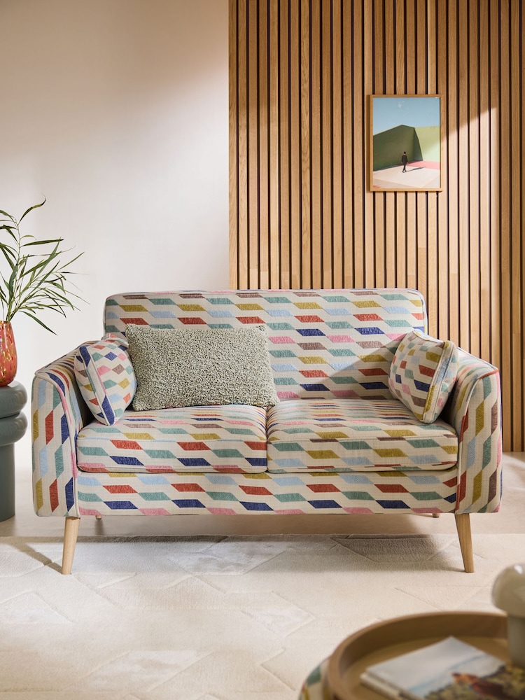 Drifted Geo Multi Mila 2 Seater Sofa In A Box - Image 1 of 11
