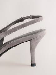 Grey Forever Comfort® Chisel Toe Slingback Heels - Image 3 of 5