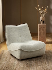 Lattice Boucle Light Natural Lucca Swivel Accent Chair - Image 1 of 10