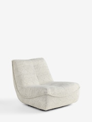 Lattice Boucle Light Natural Lucca Swivel Accent Chair - Image 6 of 10