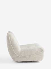Lattice Boucle Light Natural Lucca Swivel Accent Chair - Image 8 of 10