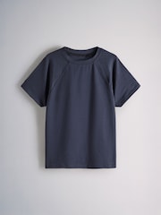The Set 3 Pack Jersey Cap Sleeve T-Shirt and Woven Short Pyjamas Dark Navy / Mid Blue / White - Image 10 of 15