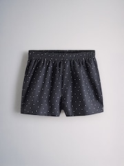 The Set 3 Pack Jersey Cap Sleeve T-Shirt and Woven Short Pyjamas Dark Navy / Mid Blue / White - Image 12 of 15