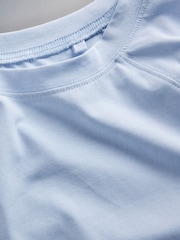 The Set 3 Pack Jersey Cap Sleeve T-Shirt and Woven Short Pyjamas Dark Navy / Mid Blue / White - Image 14 of 15