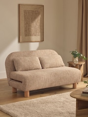Tweedy Chenille Ochre Yellow Palma Double Sofa Bed - Image 1 of 10