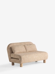 Tweedy Chenille Ochre Yellow Palma Double Sofa Bed - Image 5 of 10