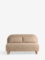 Tweedy Chenille Ochre Yellow Palma Double Sofa Bed - Image 6 of 10