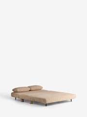 Tweedy Chenille Ochre Yellow Palma Double Sofa Bed - Image 8 of 10