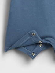 Gap Blue Pique Polo Short One-Piece (0-24mths) - Image 3 of 3