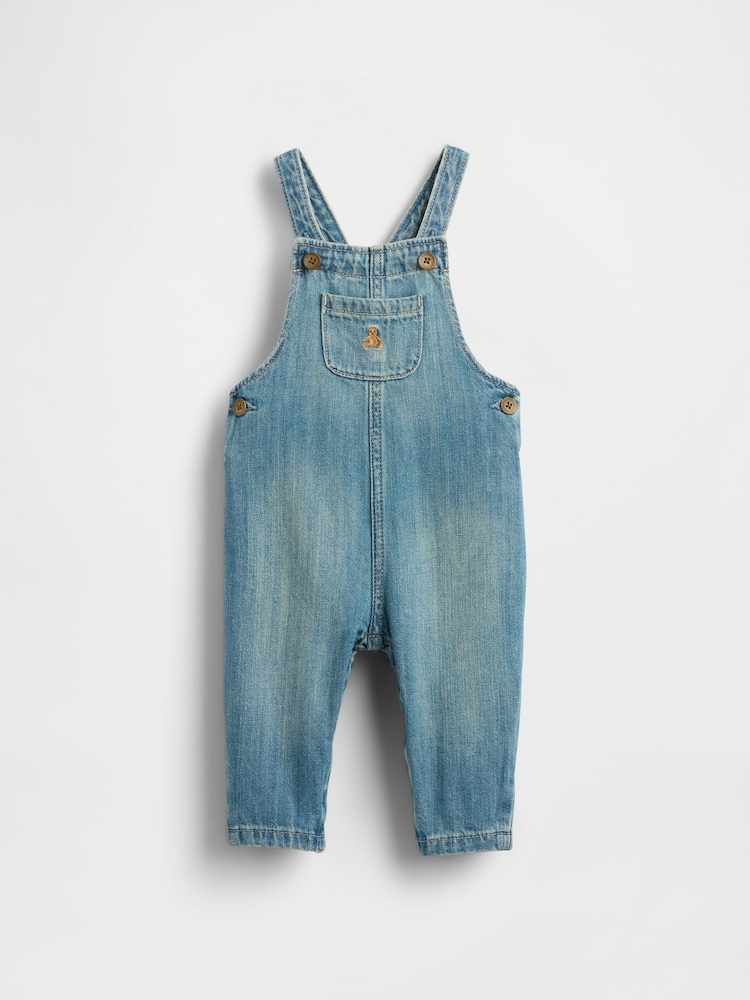 Gap Medium Wash Denim Overall Dungarees (0-24mths) - Image 1 of 4