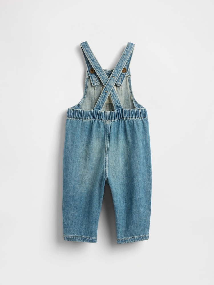 Gap Medium Wash Denim Overall Dungarees (0-24mths) - Image 2 of 4