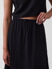 Gap Black Cotton Gauze Easy Tiered Maxi Skirt - Image 4 of 4