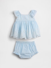 Gap Blue Eyelet Outfit Set (0-24mths) - Image 2 of 3