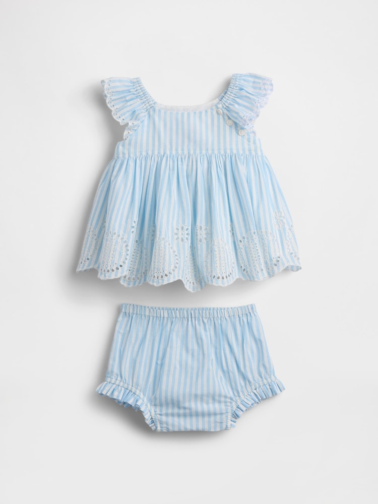 Gap Blue Eyelet Outfit Set (0-24mths) - Image 2 of 3