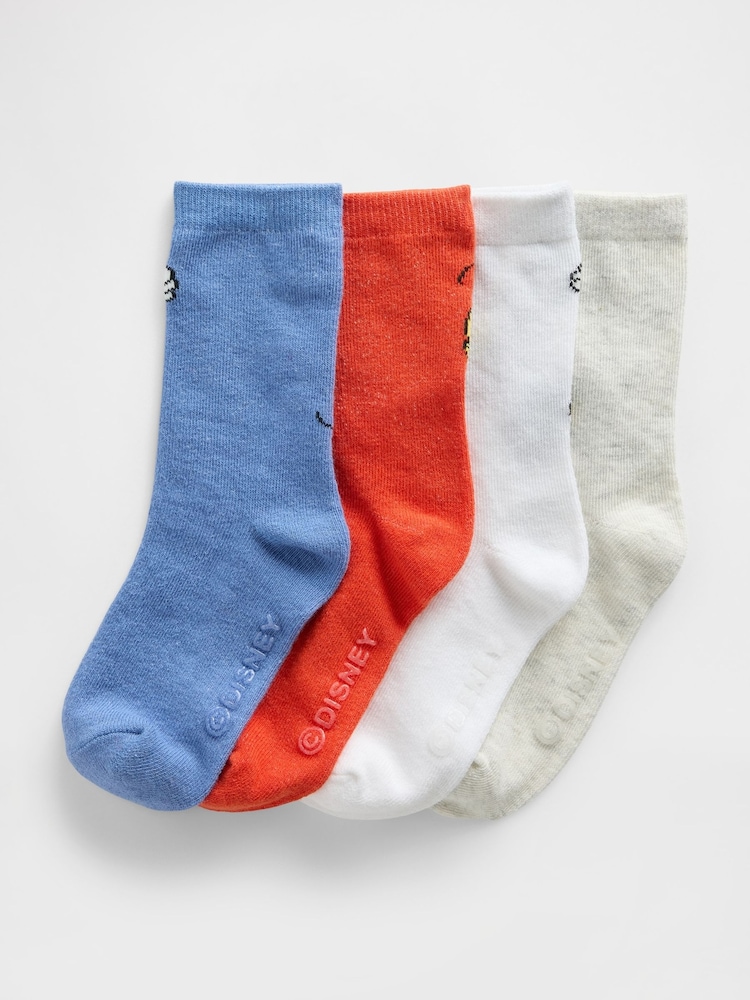 Gap Multi Disney Mickey Mouse Crew Socks 4 Pack - Image 2 of 3