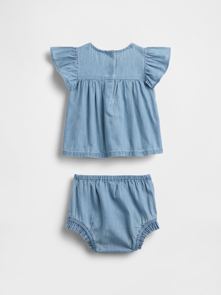 Gap Medium wash Denim Embroidered Outfit Set (0-24mths) - Image 2 of 3