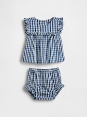 Gap Blue Gingham Denim Ruffle Outfit Set (0-24mths) - Image 1 of 1