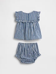 Gap Blue Gingham Denim Ruffle Outfit Set (0-24mths) - Image 2 of 2