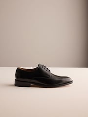 Negro - Zapatos derby con suela de cuero Signature - Imagen 2 de 6