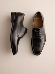 Negro - Zapatos derby con suela de cuero Signature - Imagen 5 de 6