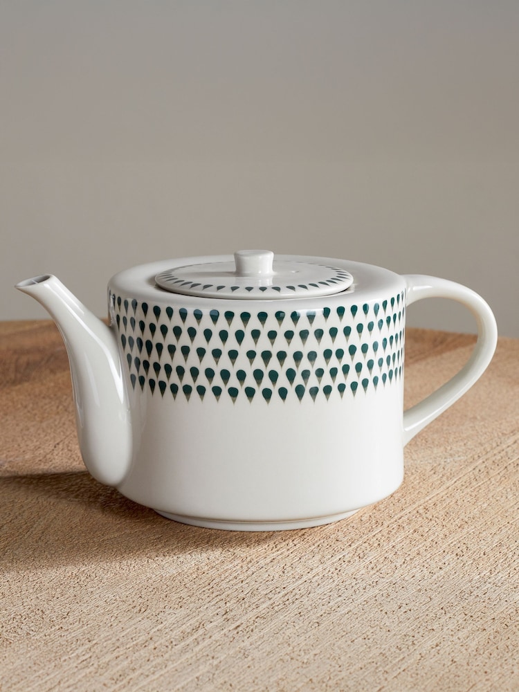 Nkuku Cream Juniper Juniper Drop Teapot - Image 1 of 4
