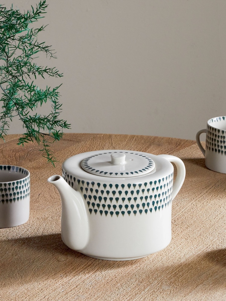 Nkuku Cream Juniper Juniper Drop Teapot - Image 2 of 4